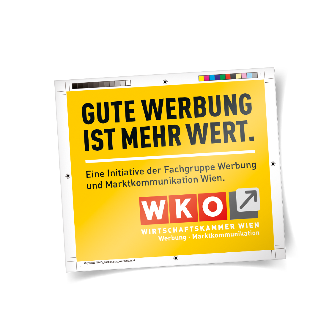 Gute Werbung ist mehr Wert. Key Visual