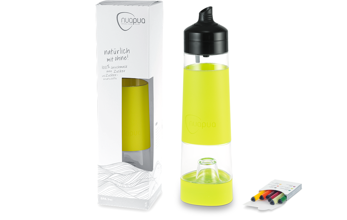 nuapua Trinkwasser Flasche Probepackung Flavor